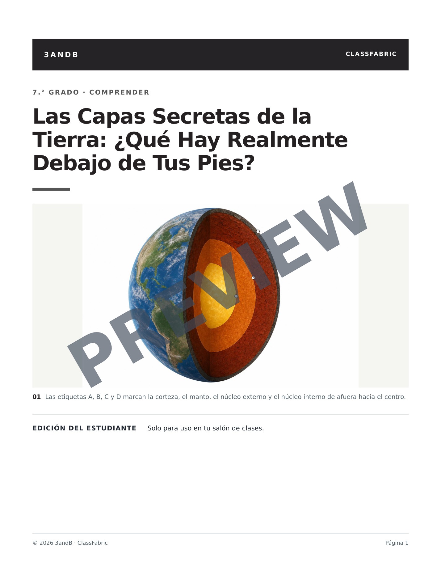 Página 1 / 23 — Las capas de la Tierra