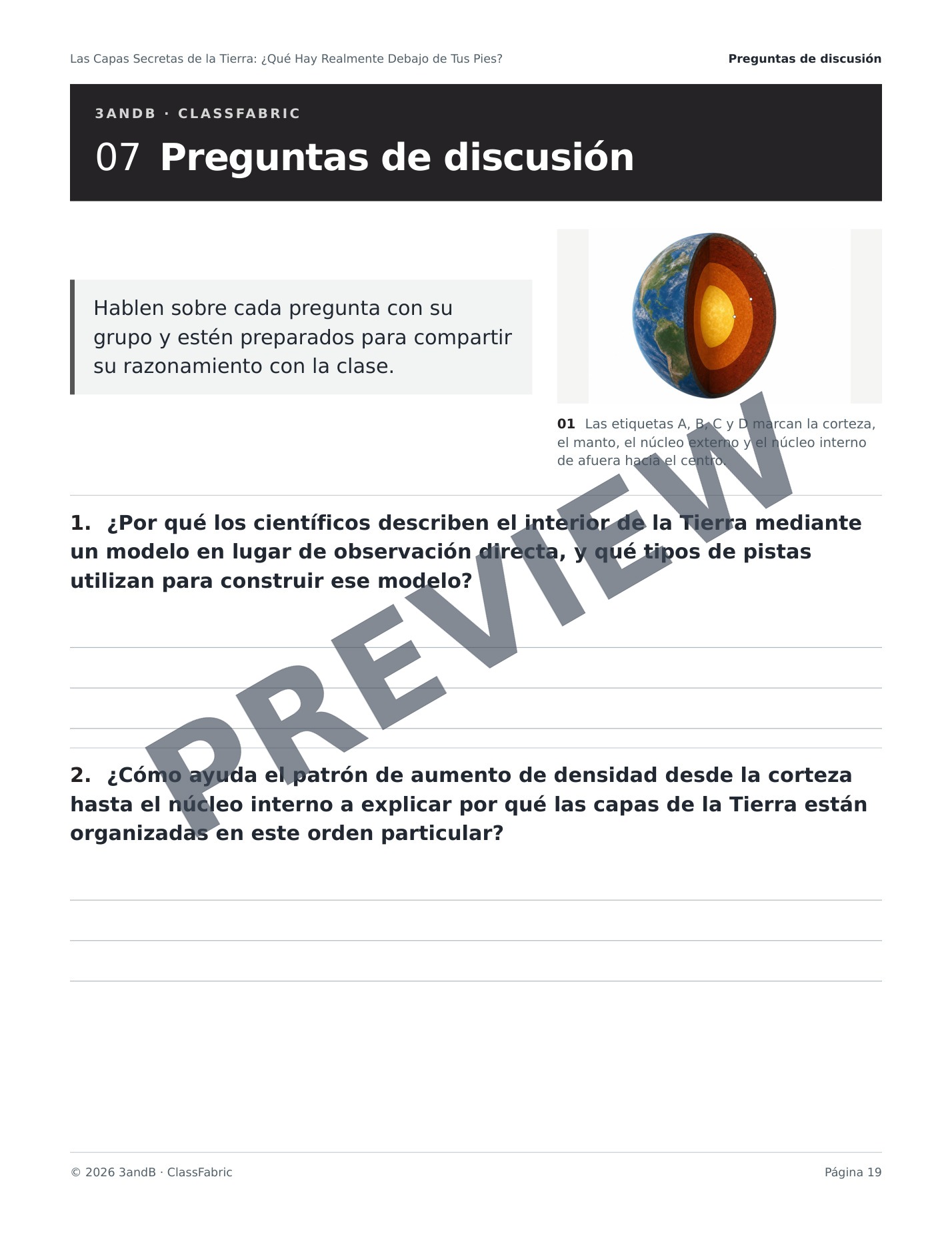 Página 19 / 23 — Las capas de la Tierra