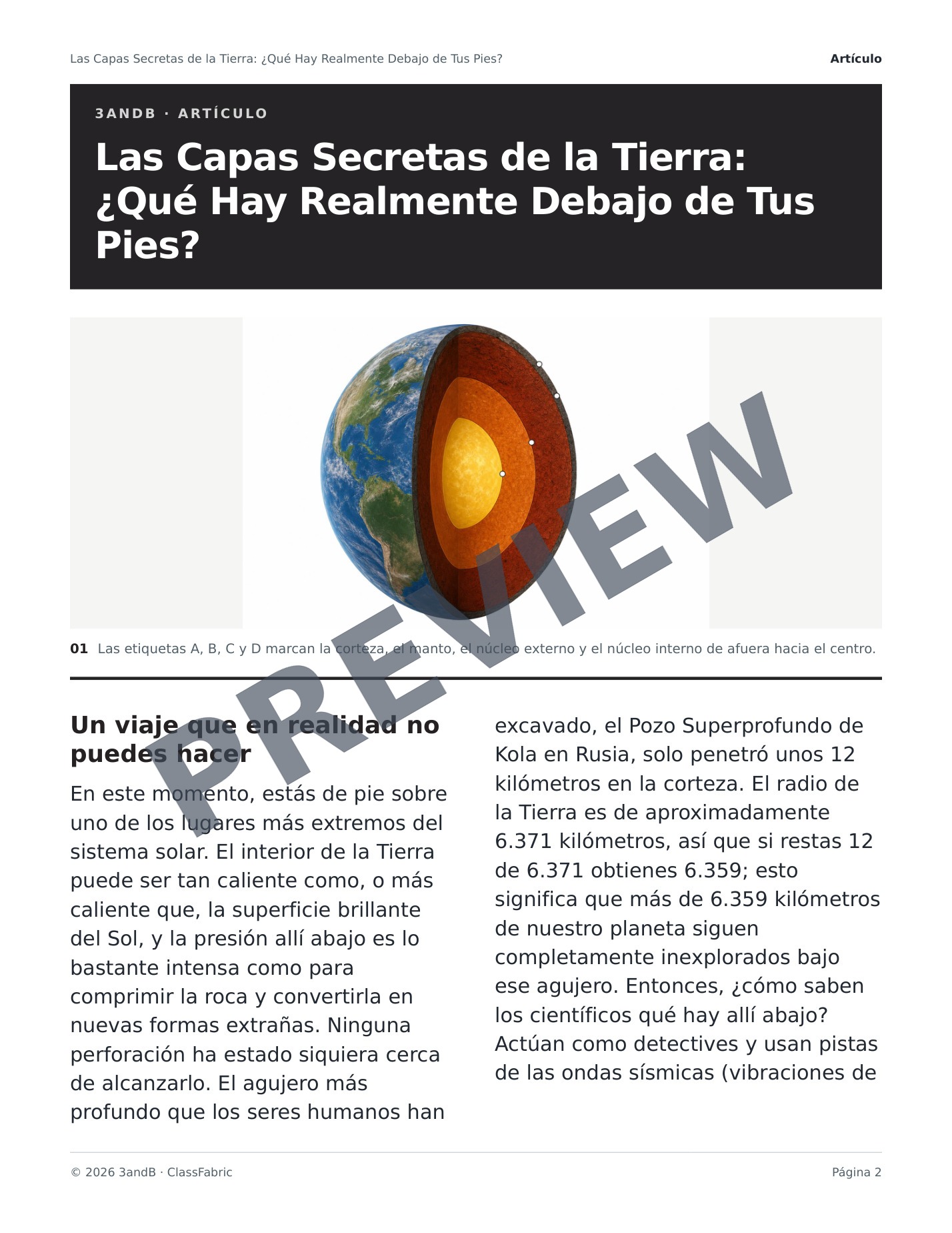 Página 2 / 23 — Las capas de la Tierra