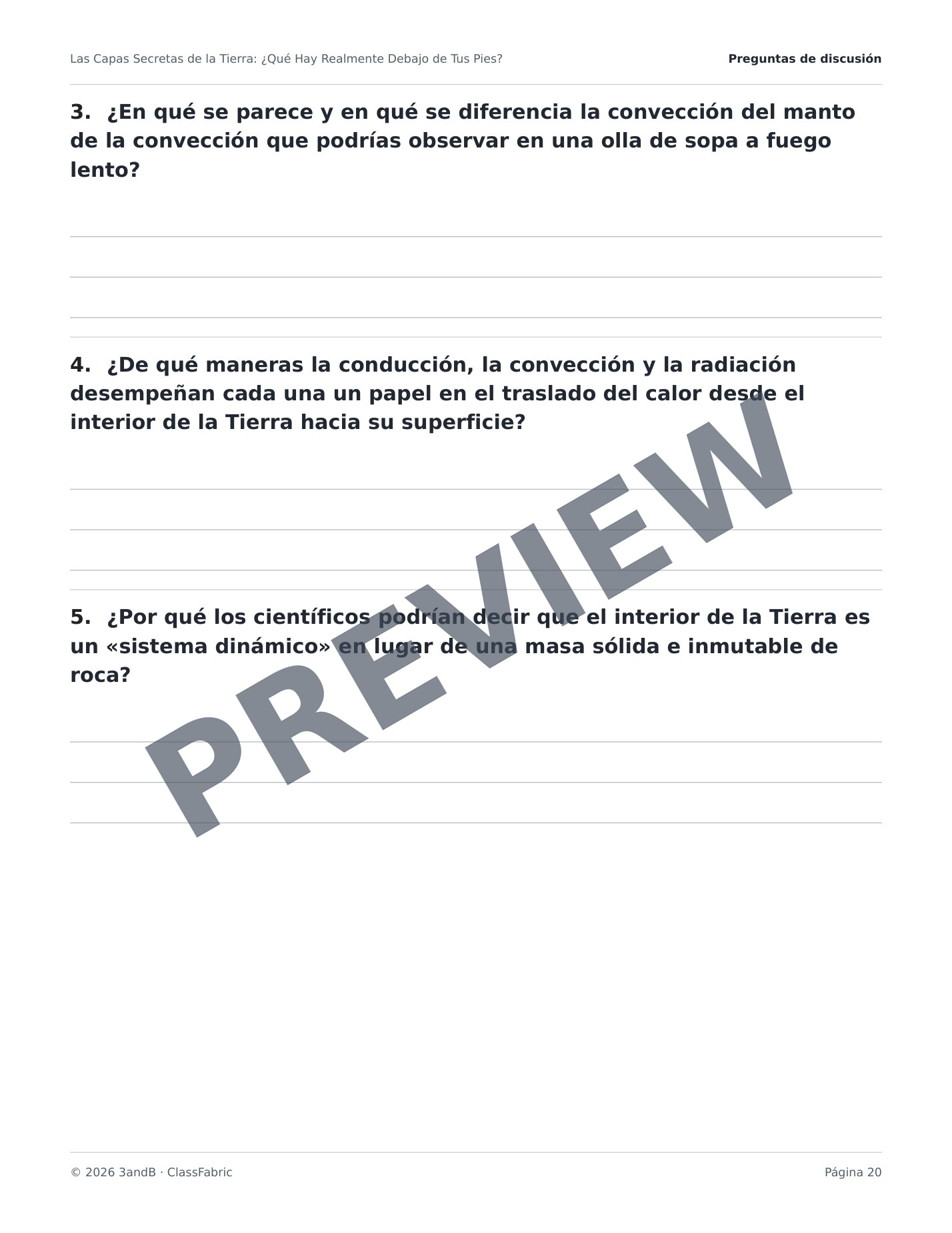 Página 20 / 23 — Las capas de la Tierra
