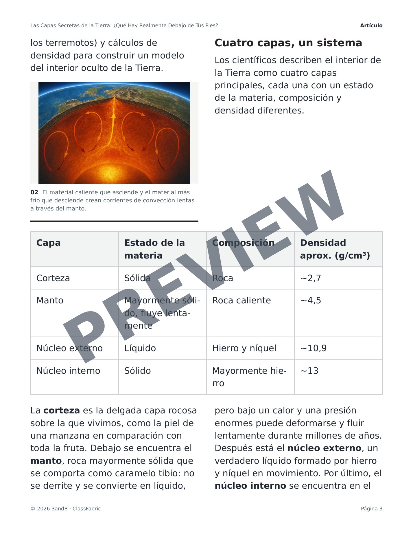 Página 3 / 23 — Las capas de la Tierra