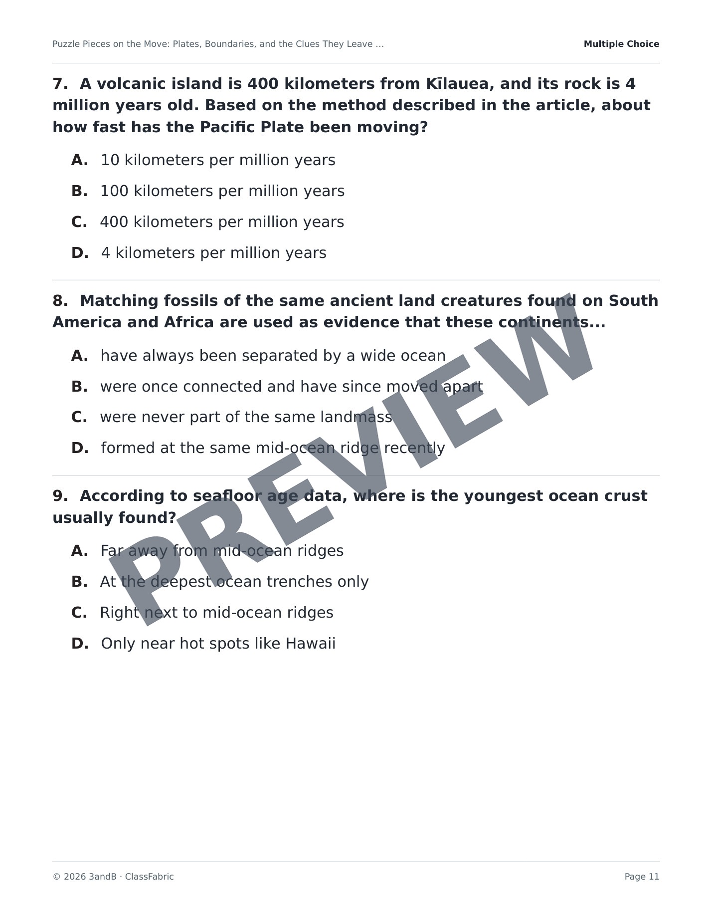 Page 11 / 22 — Plate Tectonics