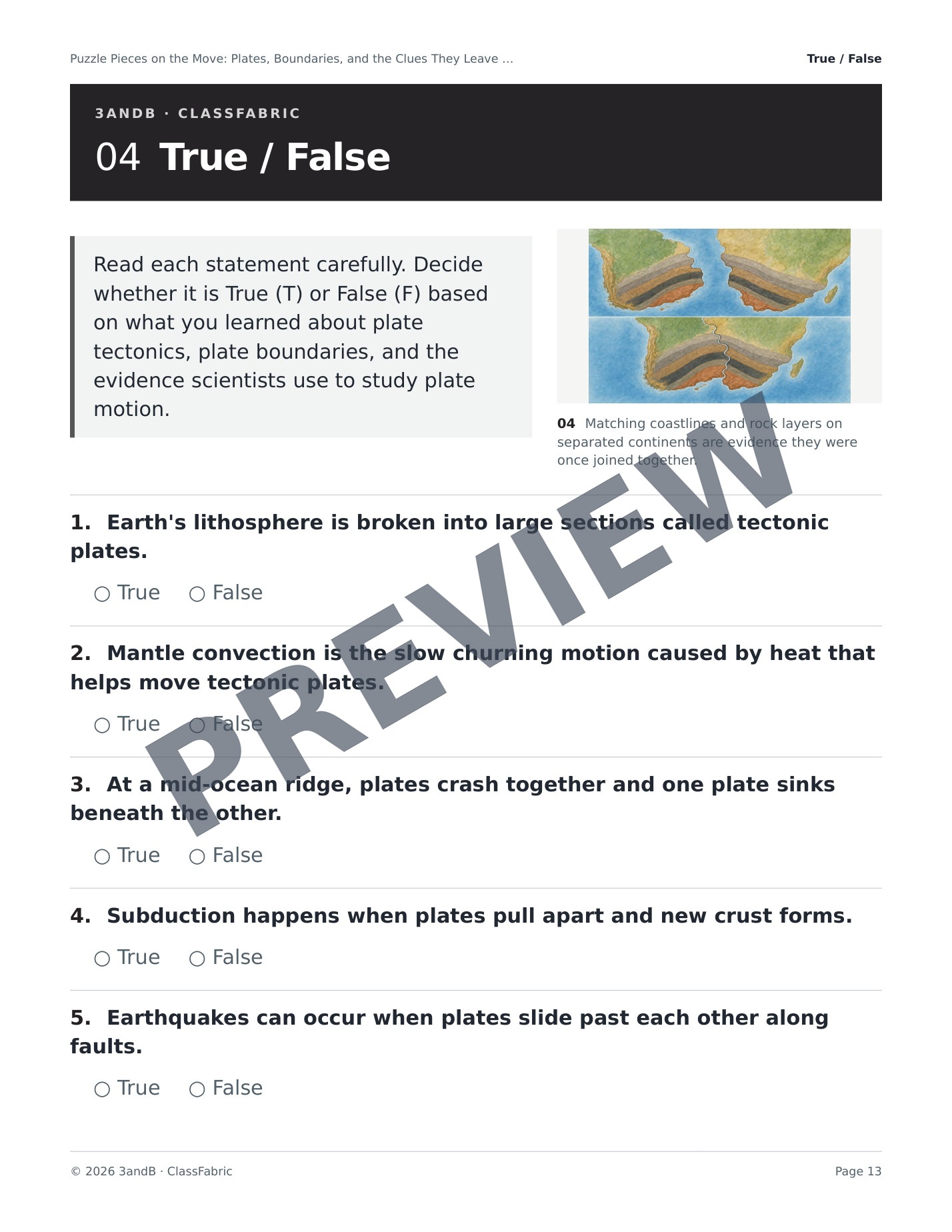 Page 13 / 22 — Plate Tectonics