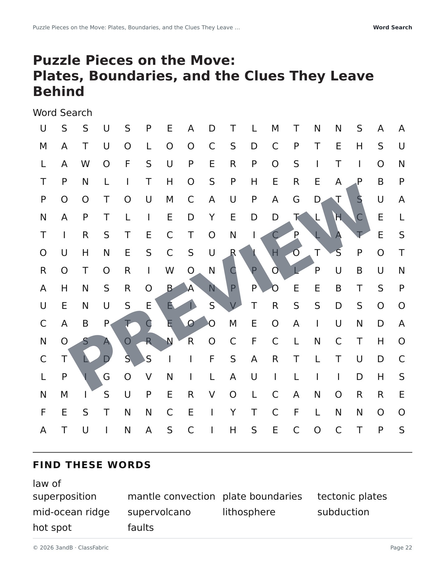 Page 22 / 22 — Plate Tectonics