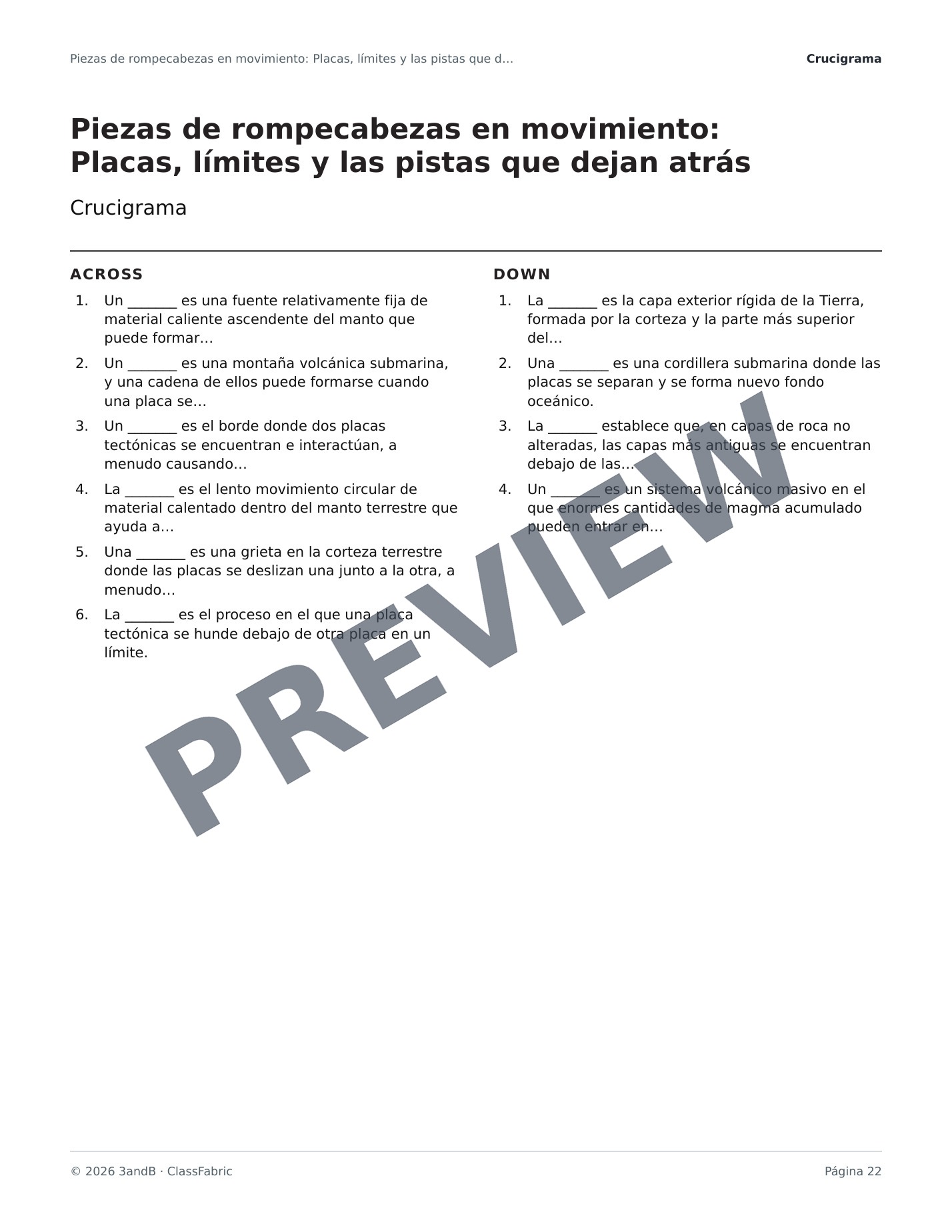 Página 22 / 23 — Tectónica de placas