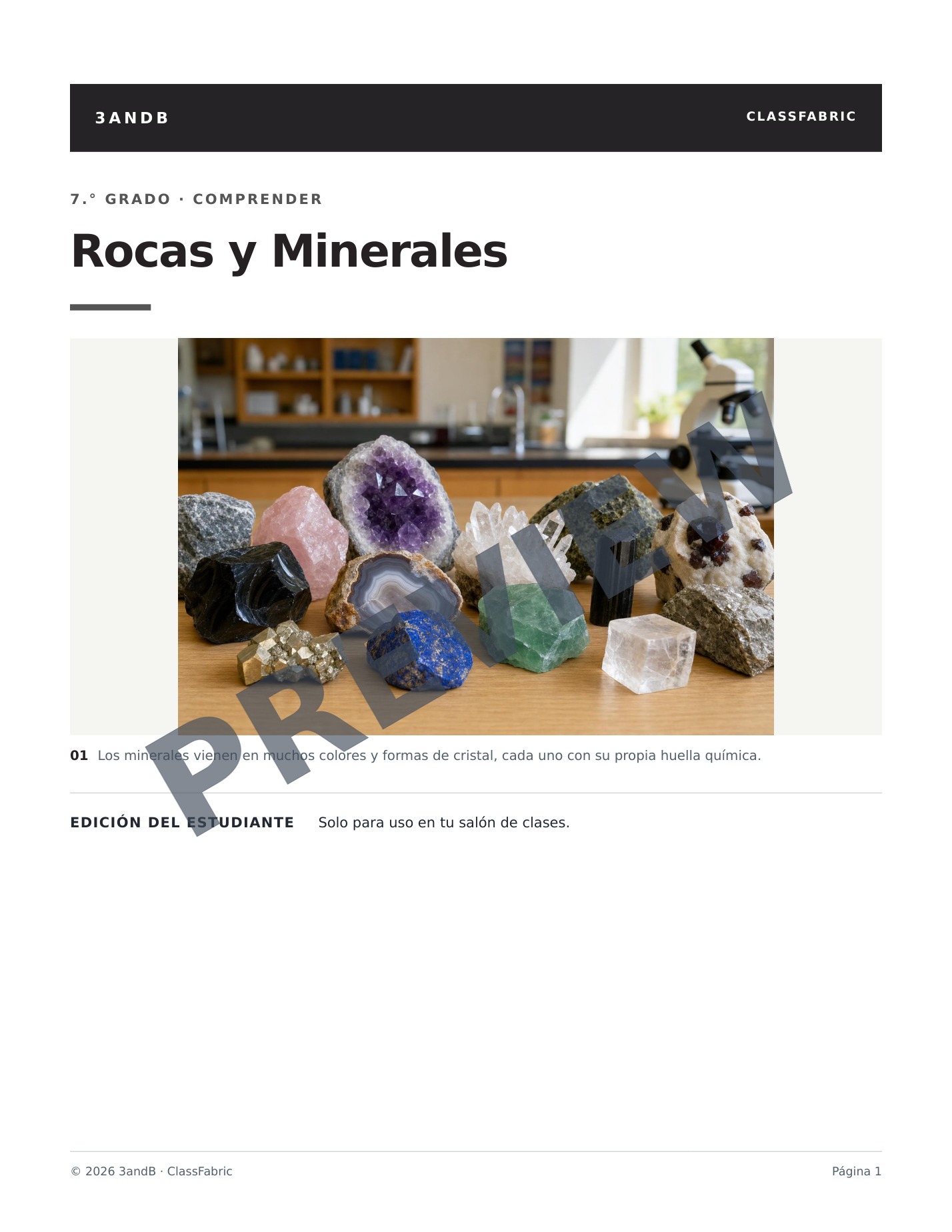 Página 1 / 24 — Rocas y minerales