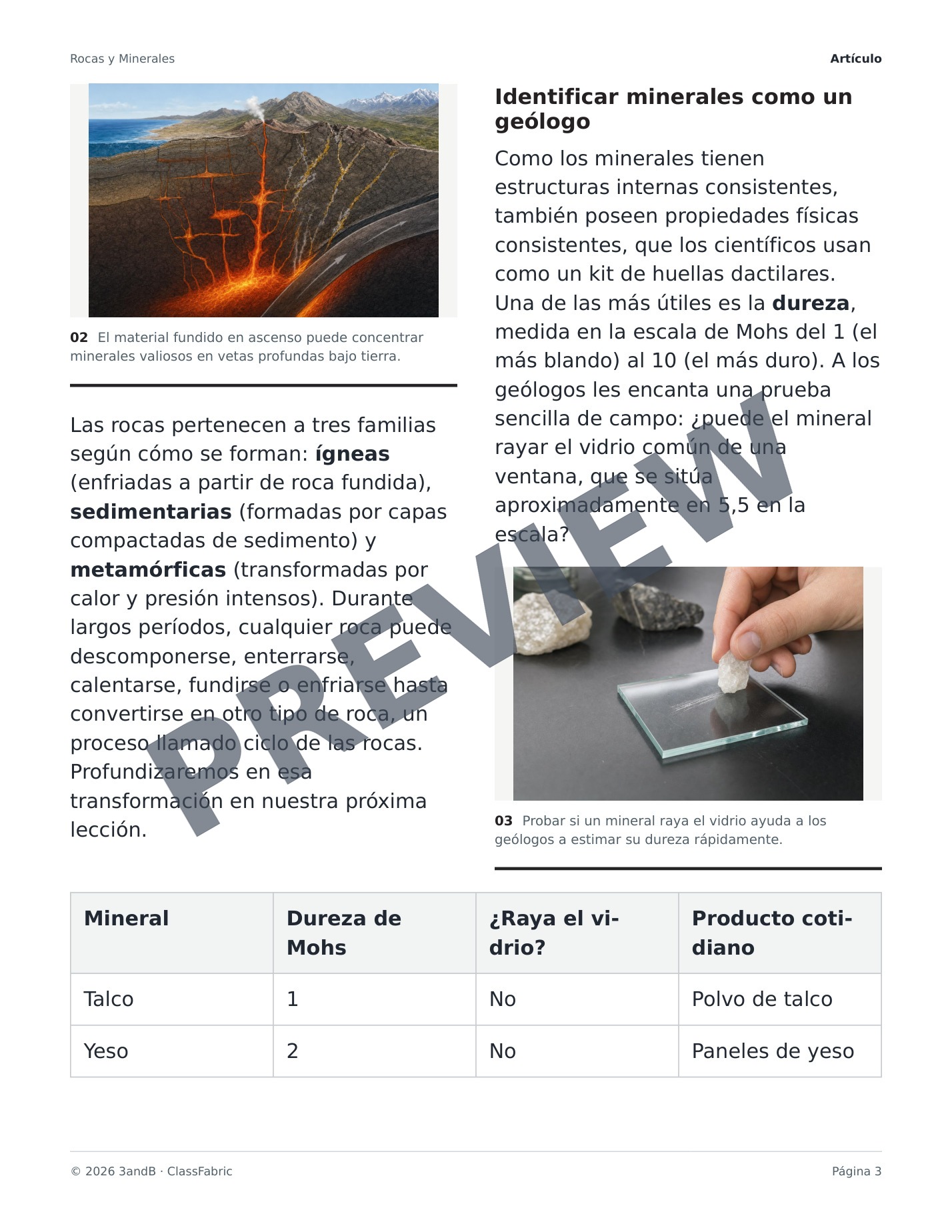Página 3 / 24 — Rocas y minerales