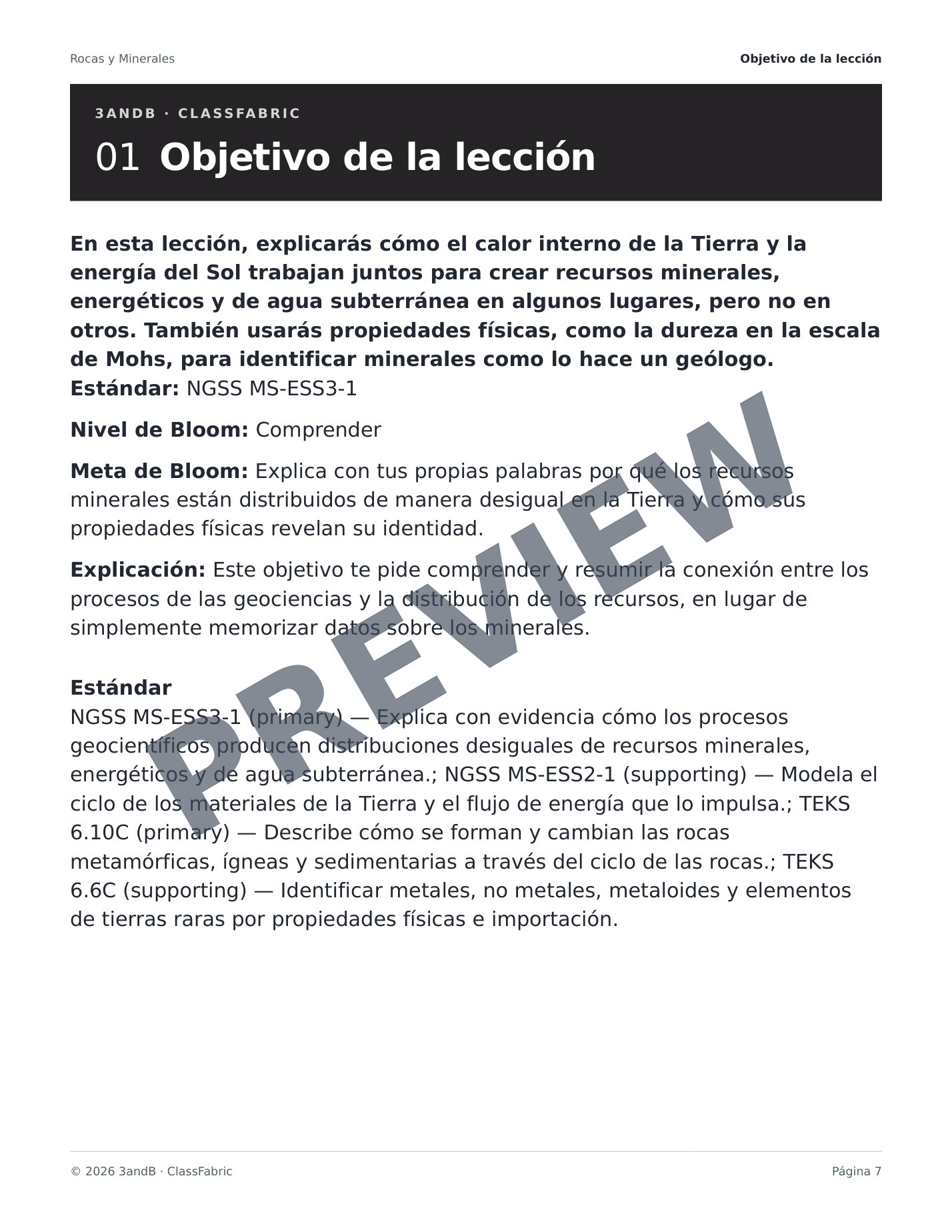 Página 7 / 24 — Rocas y minerales