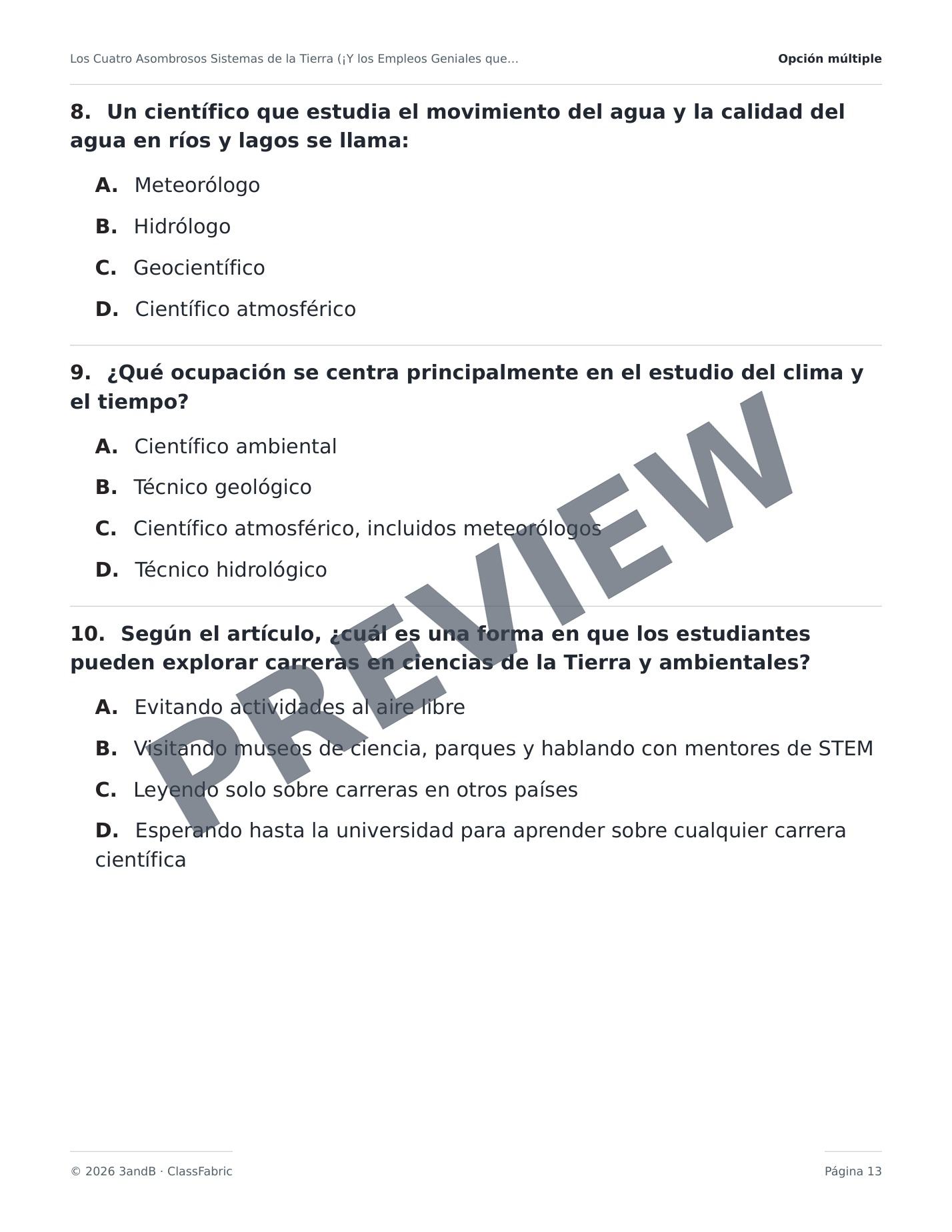 Página 13 / 23 — ¿Qué son las ciencias de la Tierra?