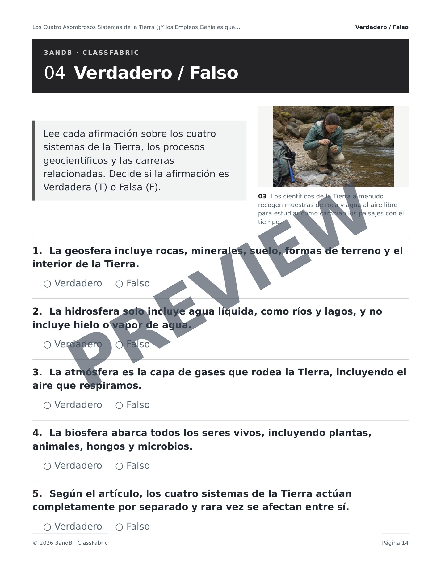 Página 14 / 23 — ¿Qué son las ciencias de la Tierra?